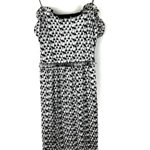 NWT Zara geometric metallic mini dress - Picture 2 of 6